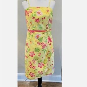 Tahiti Reef Club tropical floral spaghetti strap dress.Size large.
